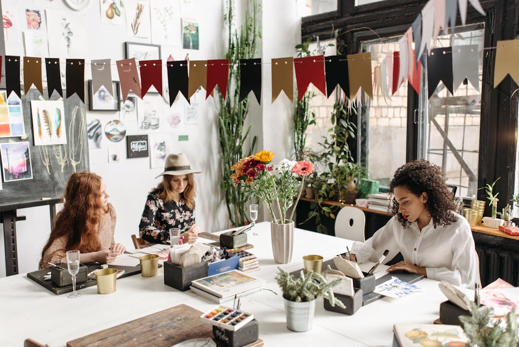 People Sitting at the Table